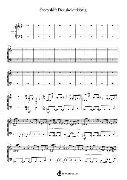 Storyshift Der skelettkönig Sheet Music by Hajime Watanabe-Arr.Webbjohn Zafy