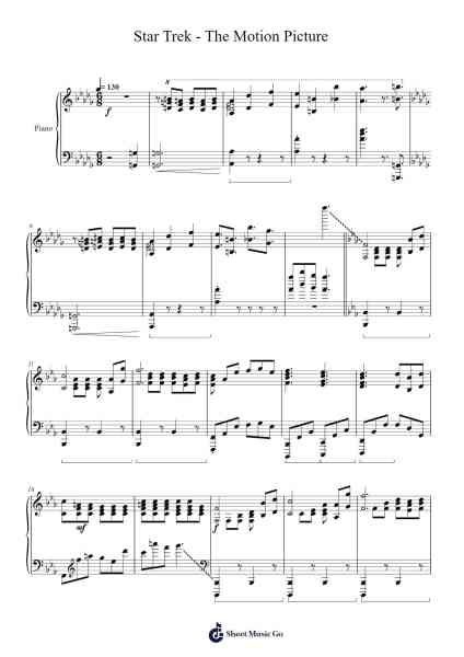 Star Trek: The Motion Picture Sheet Music by Jerry Goldsmith-Arr.Dempron Jacbess