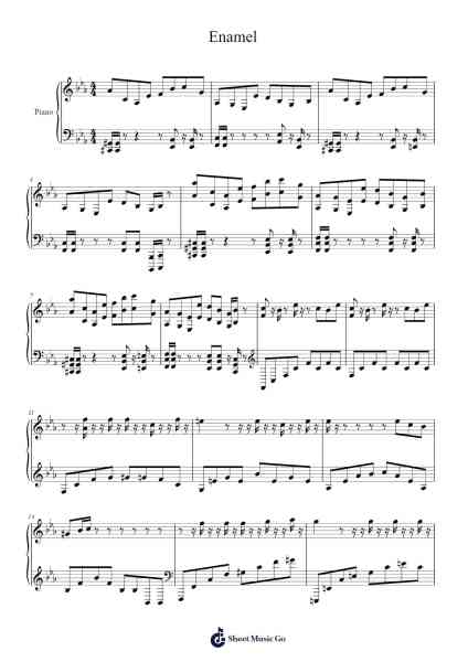 Enamel Sheet Music by undefined-Arr.Manreade