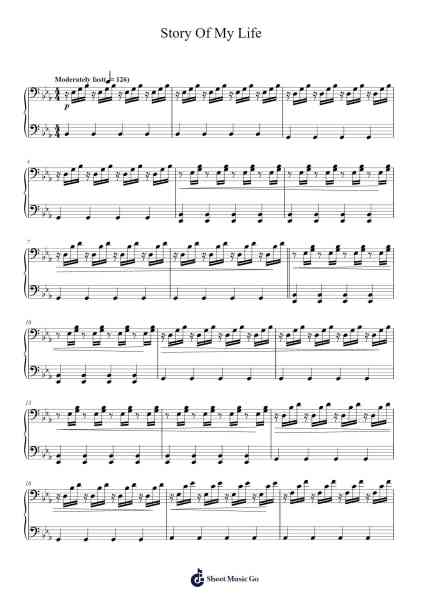 Story Of My Life Sheet Music by The Piano Guys-Arr.Chestom
