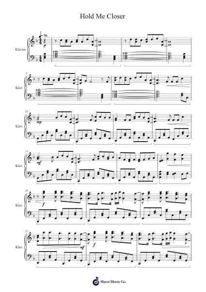 Hold Me Closer Sheet Music by Cornelia Jakobs-Arr.Ranphia Boydle