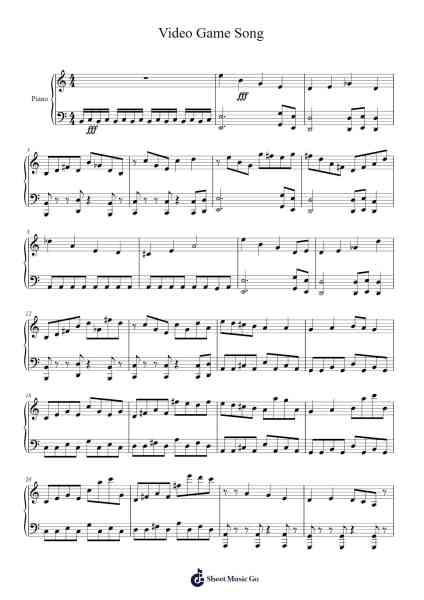 Video Game Song Sheet Music by undefined-Arr.Nelrist Hornrias