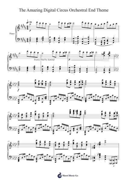 The Amazing Digital Circus Orchestral End Theme Sheet Music by Gooseworx-Arr.Yaleger