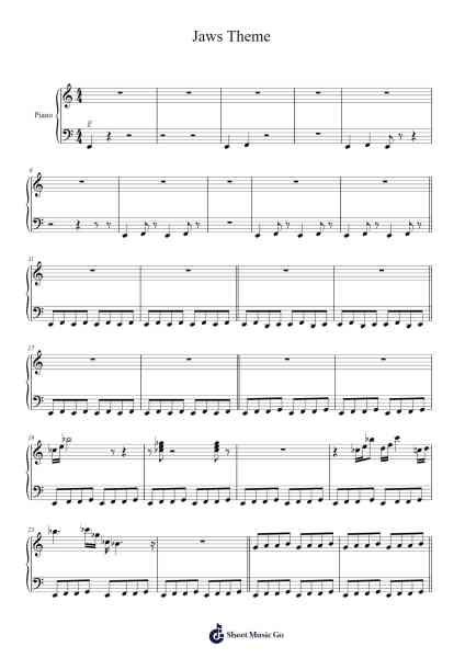 Jaws Theme Sheet Music by John Williams-Arr.Walshfox