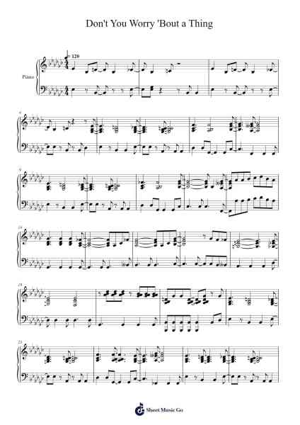 Don't You Worry 'Bout a Thing Sheet Music by Stevie Wonder-Arr.Yuledon