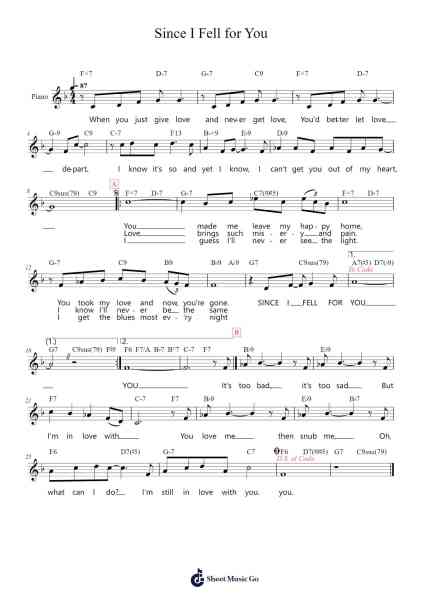 Since I Fell for You Sheet Music by Nina Simone-Arr.Acbins Yedhume