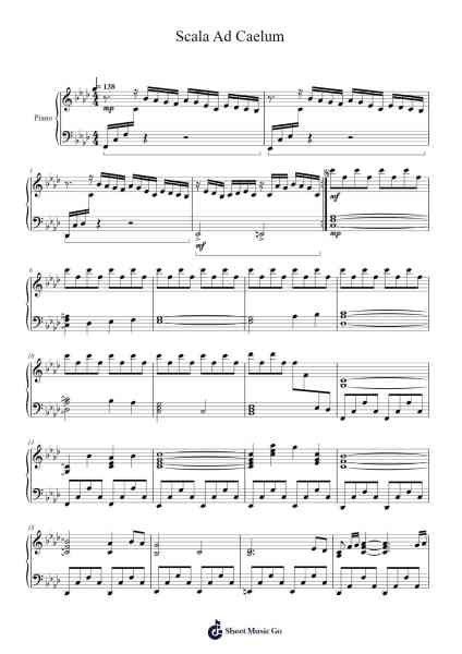 Scala Ad Caelum Sheet Music by Yoko Shimomura-Arr.Bridmay