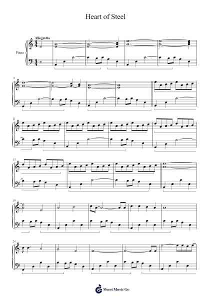 Heart of Steel Sheet Music by Manowar-Arr.Eume Noquinn
