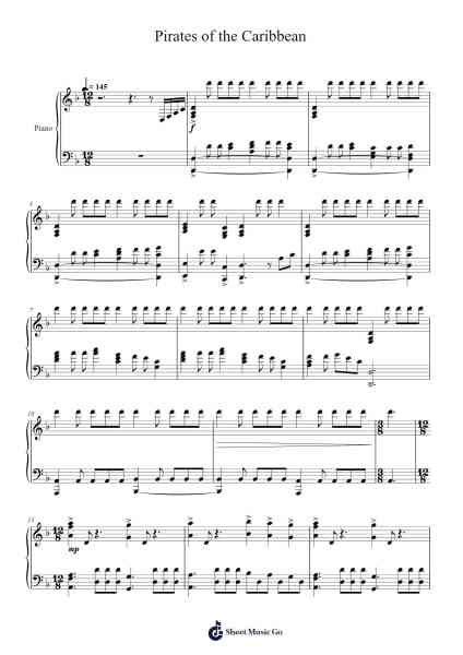 Pirates of the Caribbean: Skull and Crossbones Sheet Music by Klaus Badelt-Arr.Caelaide Fieldtes