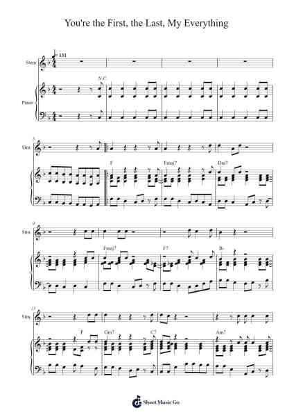 You're the First, the Last, My Everything Sheet Music by Barry White-Arr.Roymens