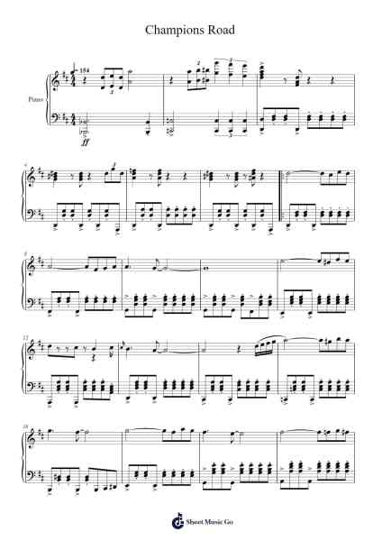 Champions Road Super Mario 3D World Sheet Music by undefined-Arr.Lespenn