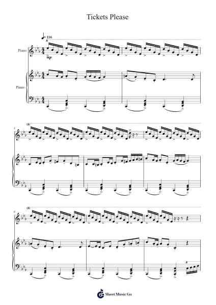 Tickets Please (Mr. Macbeth's Theme from Henry Stickmin Collection) Sheet Music by Henry Stickmin Series-Arr.Sibylmos Fordridge