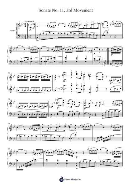 Piano Sonata No. 11 in A Major, K. 331: III. Rondo Alla Turca Sheet Music by Ludwig van Beethoven-Arr.Yulejah