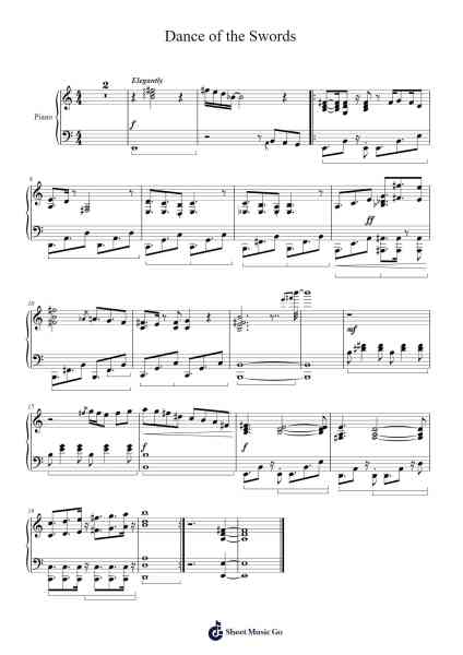 Dance of the Swords Sheet Music by Aivi/Surasshu-Arr.Manlass
