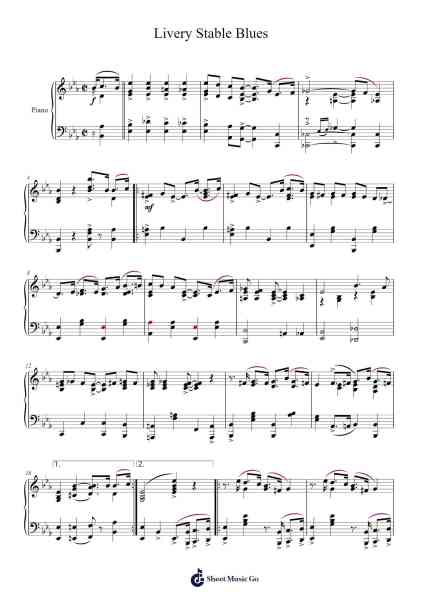 Livery Stable Blues Sheet Music by Raymond Anthony Lopez/Alcide Nunez-Arr.Sigjeff