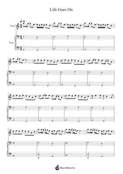 Life Goes On Sheet Music by Oliver Tree-Arr.Greenlew