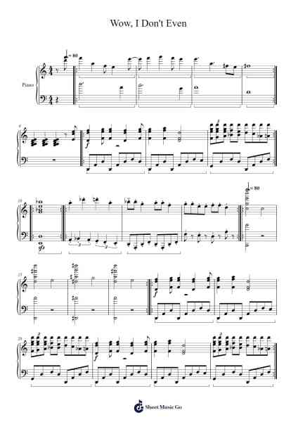 Wow, I Don't Even Sheet Music by Macvian Johnjudd-Arr.Manbeard Lylaine