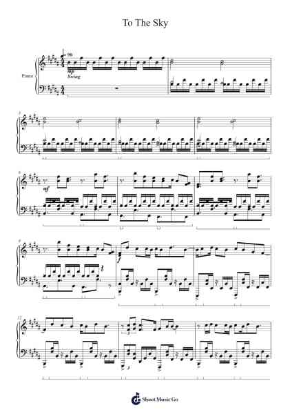 To The Sky Sheet Music by Adam Young-Arr.Leoduke Hodwey