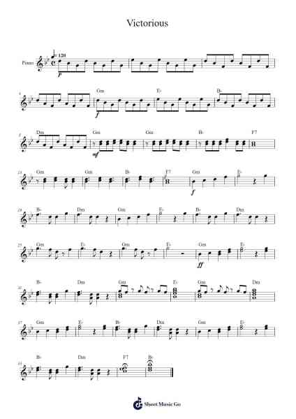 Victorious Sheet Music by Skillet-Arr.Hedbraith