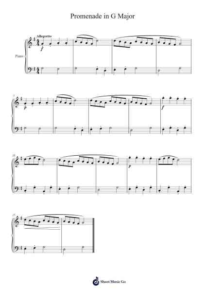 Promenade in G Major Sheet Music by Alexander Reinagle-Arr.Wyann Ianli