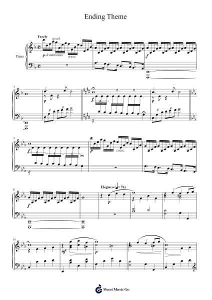 Ending Theme (Final Fantasy X Piano Collection) Sheet Music by Nobuo Uematsu-Arr.Gasgreve Ausnal