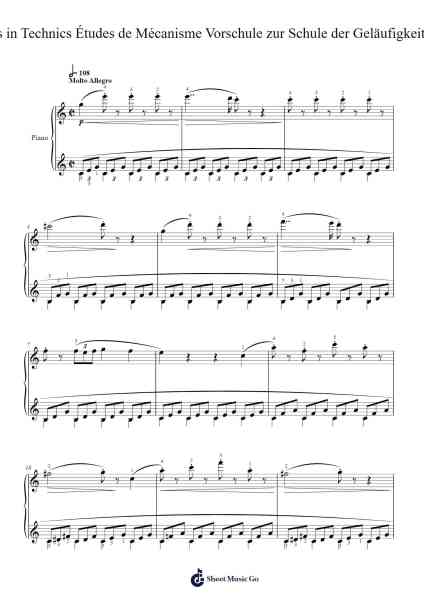 Études de mécanisme, Op. 849 No. 2 Sheet Music by Carl Czerny-Arr.Huxdia