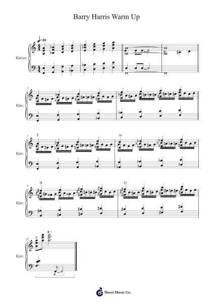 Barry Harris Warm Up Sheet Music by Barry Harris-Arr.Caewat Everkent