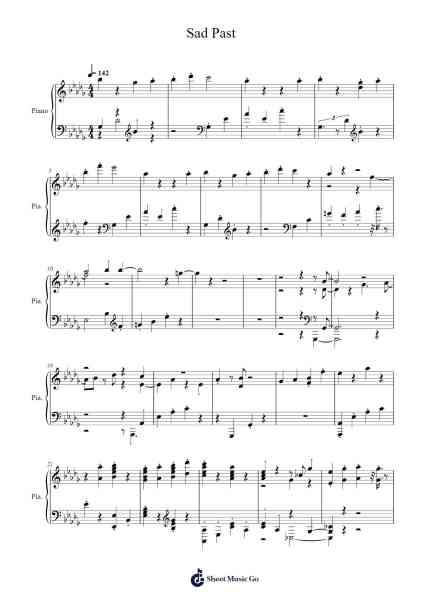 Sad Past Sheet Music by Pianuki-Arr.Wilhelfred