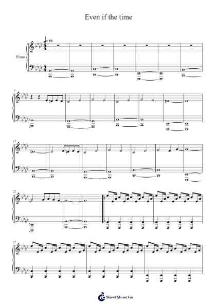 Even if the Time (I) Sheet Music by Gioli & Assia-Arr.Chrismay Penniah
