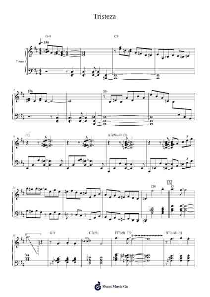Tristeza Sheet Music by Oscar Peterson Trio-Arr.Hornblack