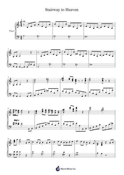 Stairway to Heaven Sheet Music by Led Zeppelin-Arr.Efbooth Borgfe