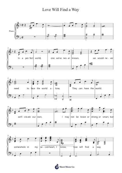 Simba's Pride: Love Will Find a Way Sheet Music by Tom Snow-Arr.Bushple
