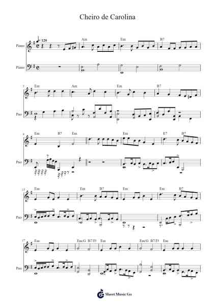 Cheiro de Carolina Sheet Music by Luiz Gonzaga-Arr.Cybing Gilldrew