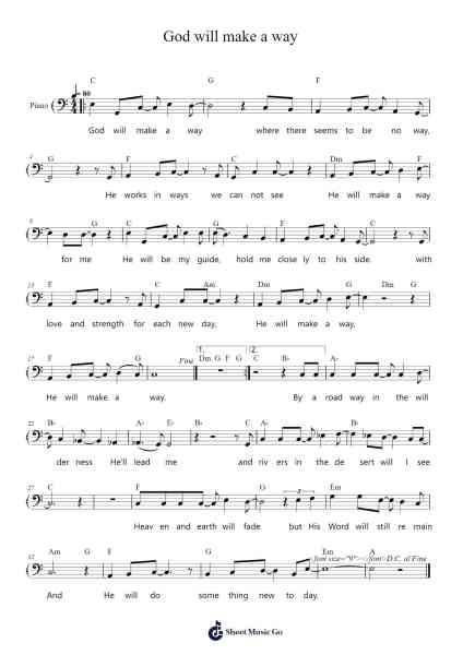 God will make a way Sheet Music by Don Moen-Arr.Otnold