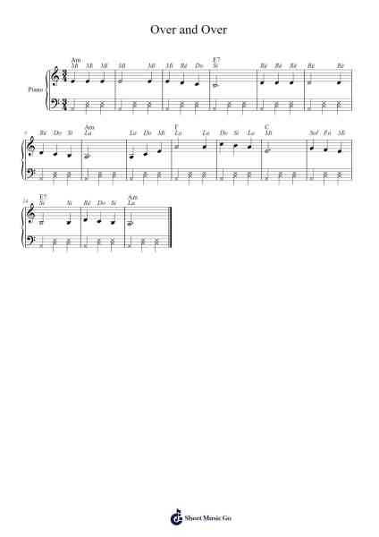 Over and Over 樂譜由 undefined - 編曲 Blithediah