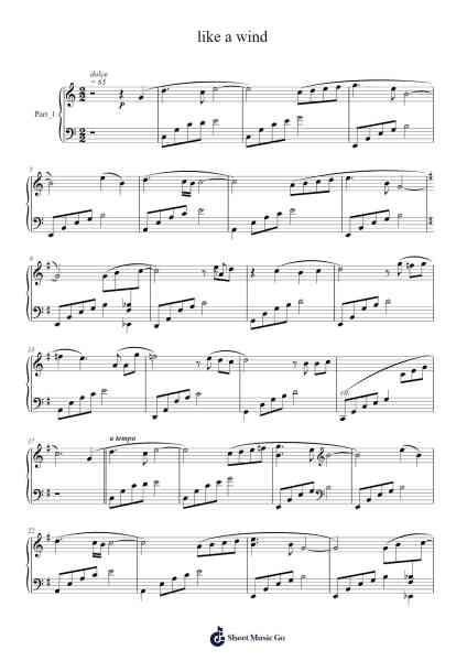 like a wind Sheet Music by undefined-Arr.Vibard Brumens