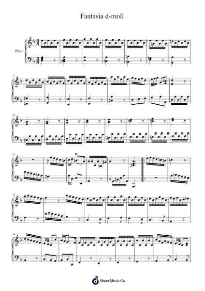 Fantasia in D Minor Sheet Music by Georg Friedrich Händel-Arr.Keliot Hicksner