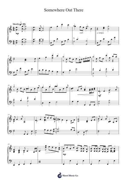 Somewhere Out There Sheet Music by Barry Mann/James Horner-Arr.Earlram