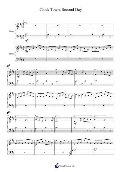 Clock Town, Second Day Sheet Music by Koji Kondo-Arr.Ogfey