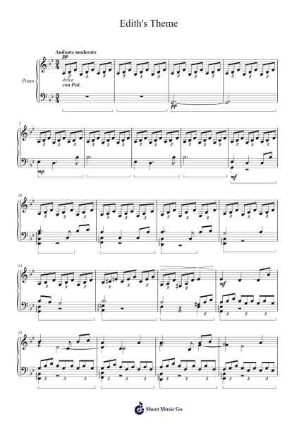 Edith's Theme from Crimson Peak Sheet Music by Fernando Velazquez-Arr.Taters Jonkyle