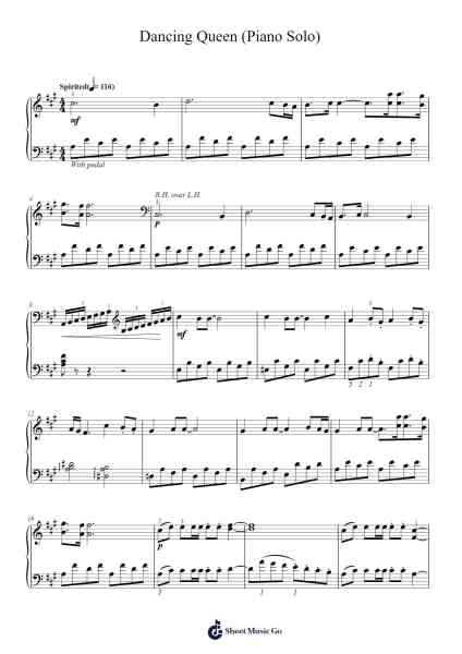 Dancing Queen (Piano Solo) Sheet Music by ABBA-Arr.Cofsar