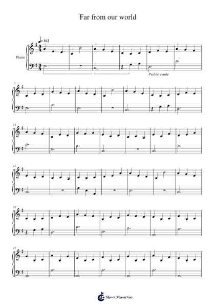 Far from our world Sheet Music by Ichiko Furukawa-Arr.Polwer Sharpger