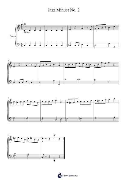 Jazz Minuet No. 2 Sheet Music by Oscar Peterson-Arr.Cofdrich Maugnold