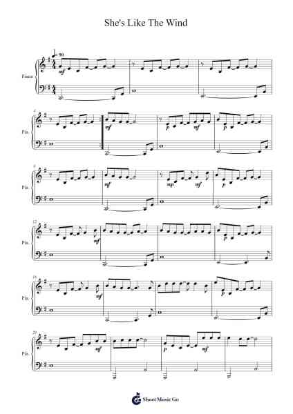 She's Like The Wind Sheet Music by Dirty Dancing-Arr.Gekeith Fordkiel