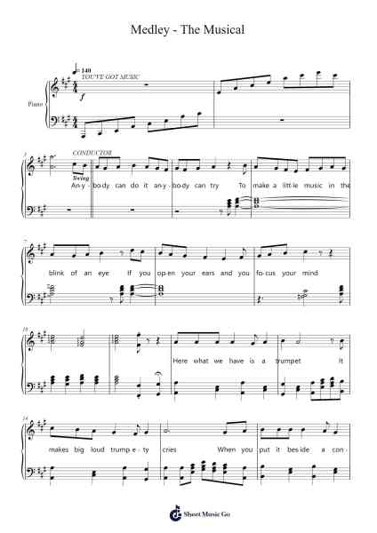 Medley - The Musical Sheet Music by Maustone-Arr.Deanlay Dulsnow