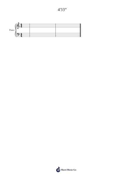 4'33" Sheet Music by John Cage-Arr.Viriah