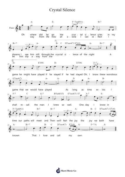 Crystal Silence Sheet Music by Chick Corea-Arr.Morsedric