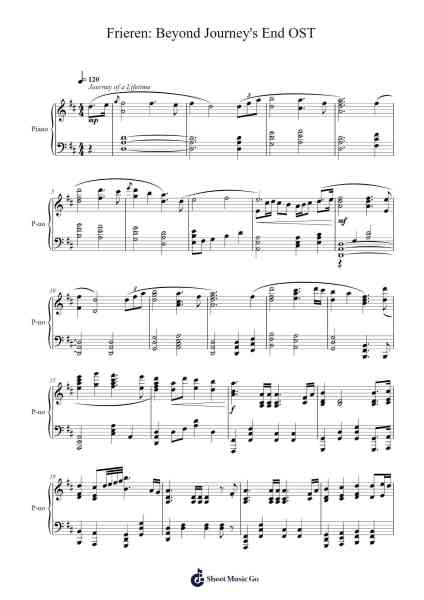 Frieren: Beyond Journey's End OST Suite for Solo Piano Sheet Music by Evan Call-Arr.Bradfred Copsweet