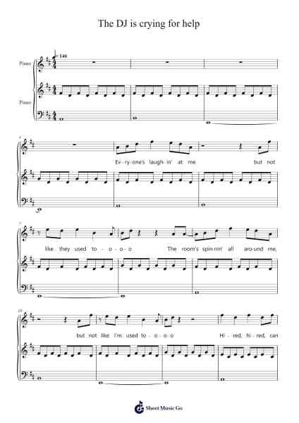 The DJ is crying for help Sheet Music by AJR-Arr.Xanbriel Rague