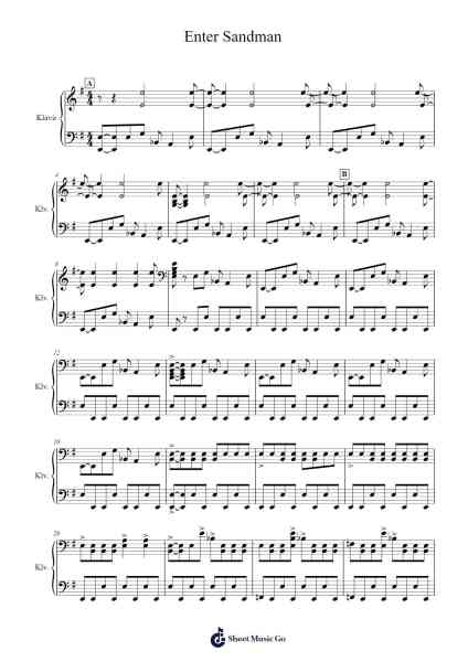 Enter Sandman Sheet Music by Lougue-Arr.Roykiel